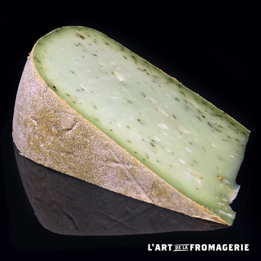 Tomme fermière au basilic Pâturage et foin